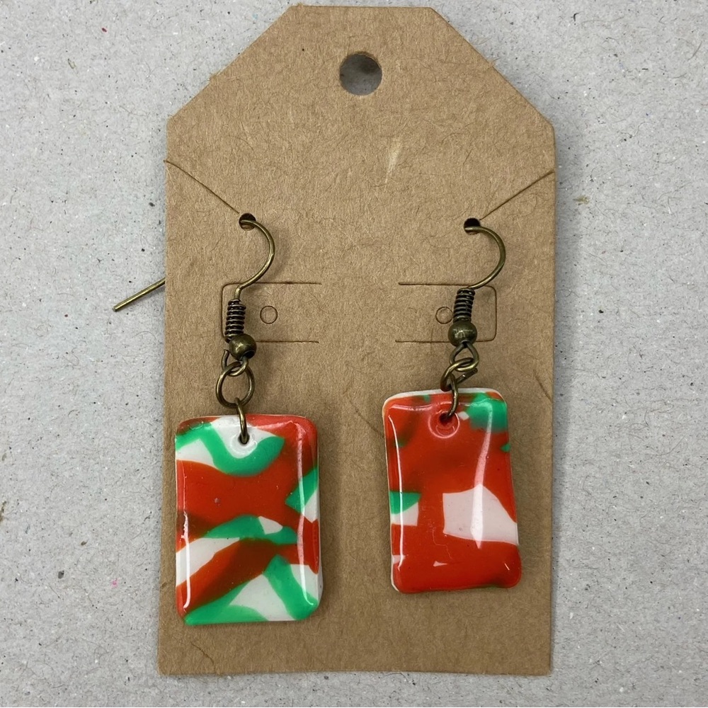 Handmade Abstract Earrings - Picture 3 of 5